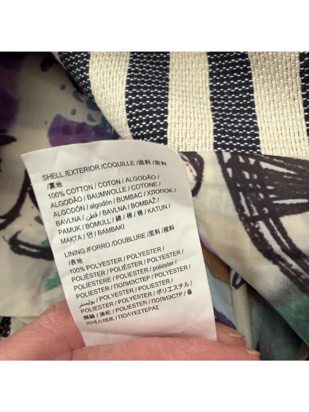 Desigual Navy & White Striped Blazer with Graphic Accents - Picture 8 of 8